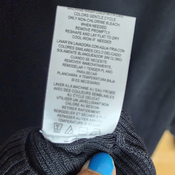 Puff Lace Sleeve Ribbed Sweater Dress plus size Fall / Winter Midi Dress - Picture 5 of 15